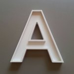 Holle letter in wit PVC ARIAL BOLD