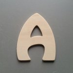 Houten brief om model BUBBLE te schilderen