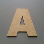 Brief MDF ruw te schilderen model ARIAL BLACK