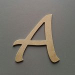 Brief MDF ruw te schilderen model LUCIDA HANDWRITING