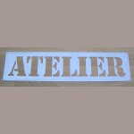 Stencil, metalen letter zink ATELIER