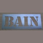 Deco sjabloon, metalen letter zink BATH