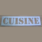 Stencil, metalen letter zink KEUKEN