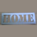 Decoratieve stencil, metalen letter HOME