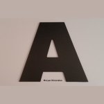 Kunststof letter PVC zwart ARIAL ZWART