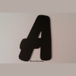 Kunststof letter PVC zwart BALLOON