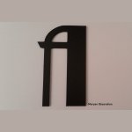 Kunststof letter PVC zwart BETTY ZWART