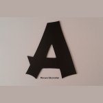 Plastic letter PVC zwart CANCUN