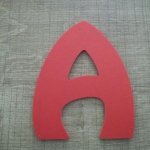Plastic letter PVC kleur HARLEQUIN