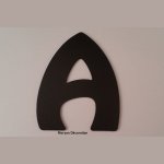 Kunststof letter PVC zwart HARLEQUIN