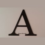 Plastic letter PVC zwart LOFT