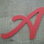 Kunststof letter PVC kleur LOMBRIZ