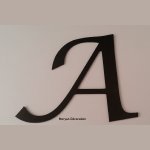 Kunststof letter PVC zwart LUCIDA CALLIGRAPHY
