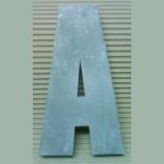 3D reliëfletter in zink IMPACT