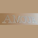Decoratieve zinken letter LOVE 20 cm