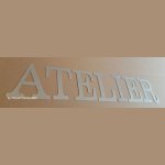 Decoratieve zinken letters ATELIER 25 cm