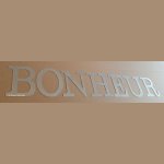 Decoratieve zinken letter BONHEUR 30 cm