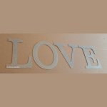 Decoratieve zinken letter LOVE 30 cm