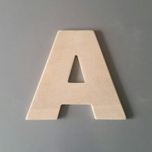 Brief in onbewerkt hout te schilderen model ARIAL BLACK