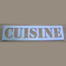 Stencil, metalen letter zink KEUKEN