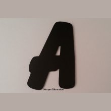 Kunststof letter PVC zwart BALLOON