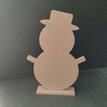 Houten standaard om SNOWMAN te versieren