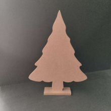 Houten standaard om kerstboom te versieren