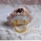 Boheemse ring geborduurd met Swarovski kristallen, facetten en Miyuki kralen