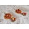BO Lady in Orange geborduurd met Swarovski Tangerine kristallen, rocailles en bohemian glaskralen.