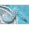 Crystal Blue armband met Swarovski kristal facetten en spinners