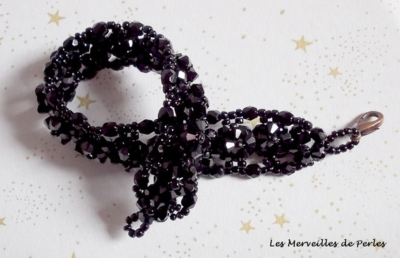 Starry Night Armband met facetten en Swarovski kristallen