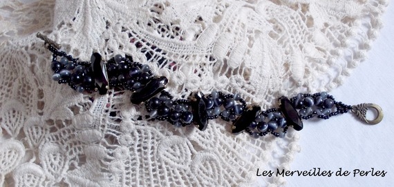 Liberty armband met Swarovski kristallen en glazen cat eye