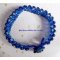 Nachtblauwe armband met parelmoeren glaskralen en facetten