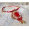 Nous Deux Haute-Couture barok hanger geborduurd met halfedelstenen parels en Swarovski kristal 