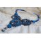Koningsblauwe rozen ketting met Swarovski kristallen en rocailles