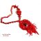 Coralie hanger ketting geborduurd met overvloedige halfedelstenen.