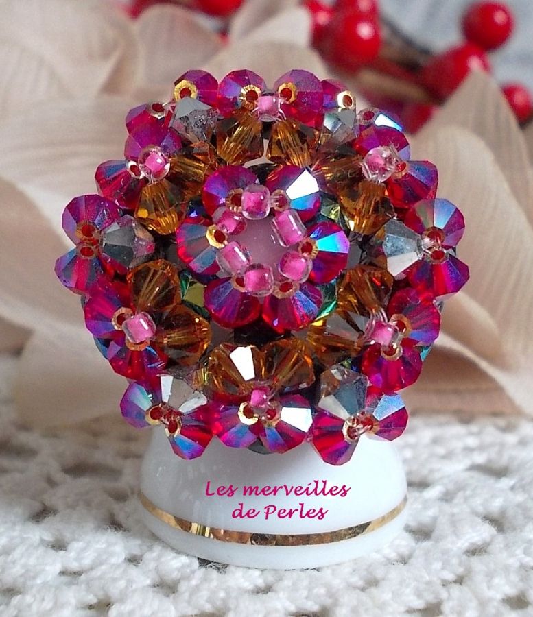 Désiré ring met Swarovski kristal facetten en spinners