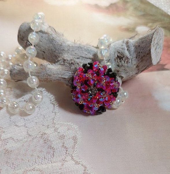 Elegance ring met Swarovski kristalfacetten en spinners