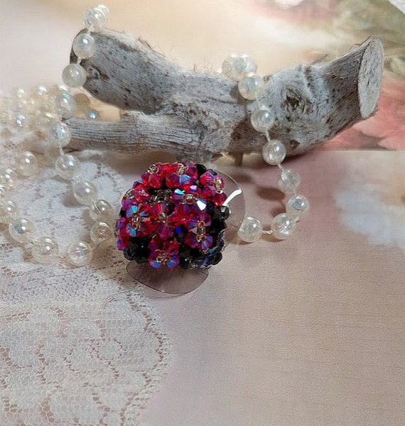 Elegance ring met Swarovski kristalfacetten en spinners
