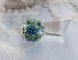Hoop ring met Swarovski kristal facetten en spinners