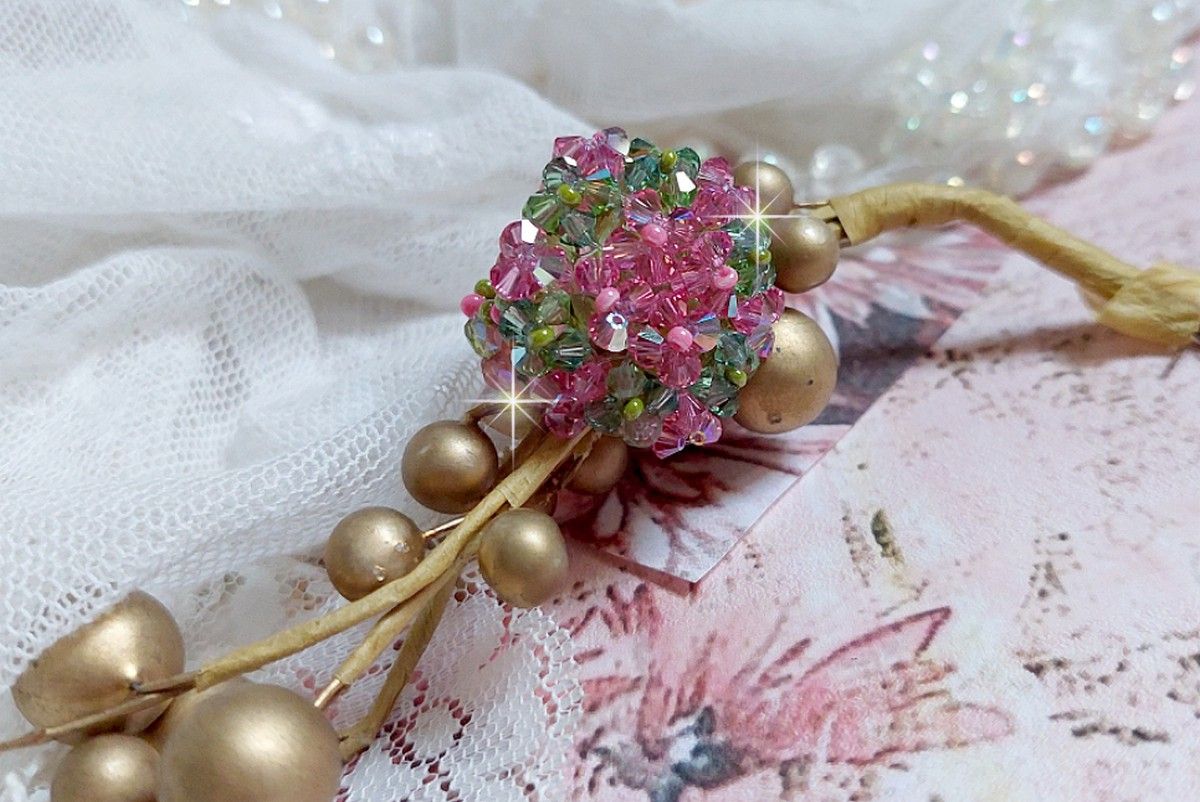 Miss Lady ring met facetten en draaiende toppen in Swarovski kristal