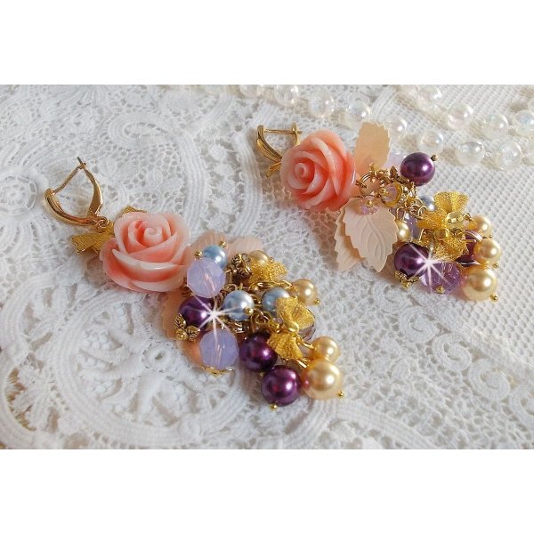 BO Bell'issim P&ecirc;che et Cr&egrave;me avec des Cristaux de Swarovski 