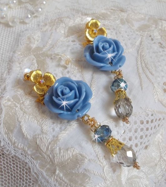 Bell'issim Pink Blue Bearded Boards gemaakt met Swarovski kristallen en Bohemian Crystal