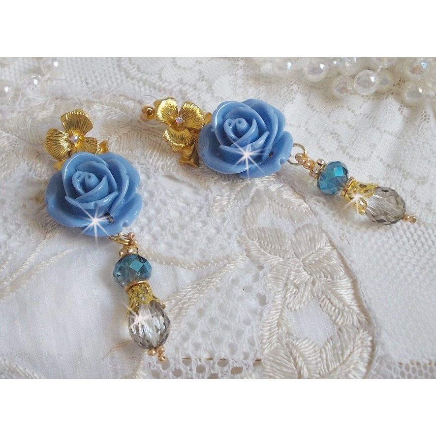 Bell'issim Pink Blue Bearded Boards gemaakt met Swarovski kristallen en Bohemian Crystal