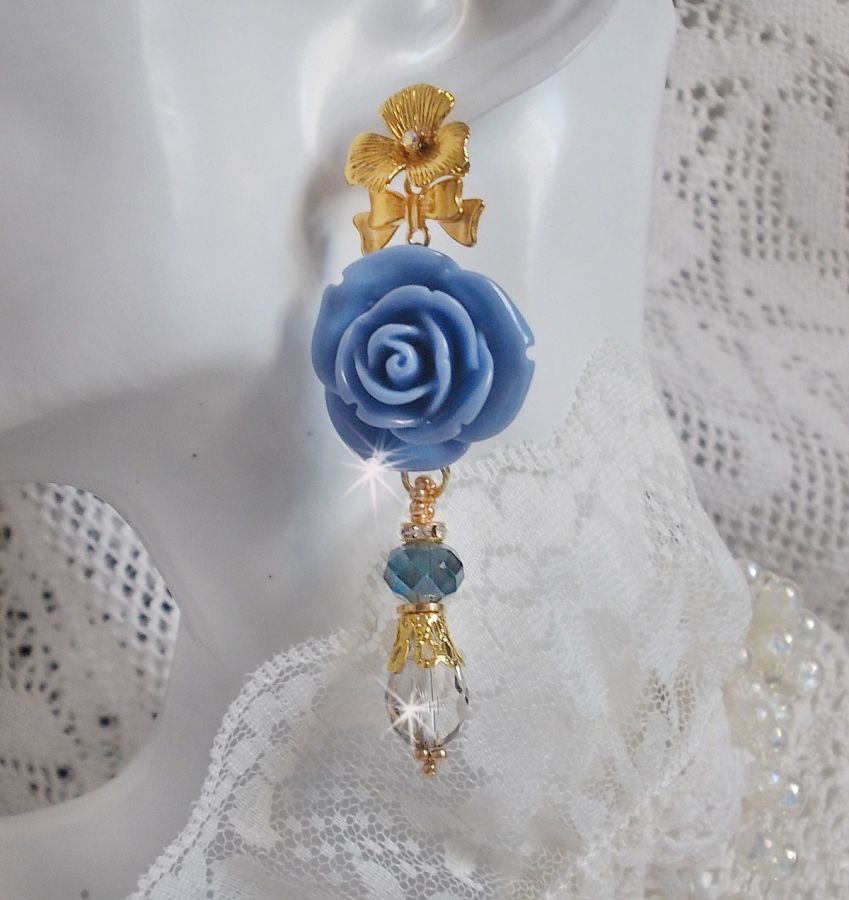 Bell'issim Pink Blue Bearded Boards gemaakt met Swarovski kristallen en Bohemian Crystal