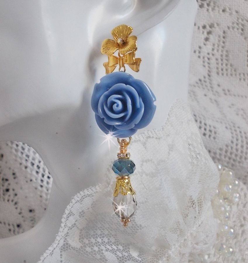 Bell'issim Pink Blue Bearded Boards gemaakt met Swarovski kristallen en Bohemian Crystal