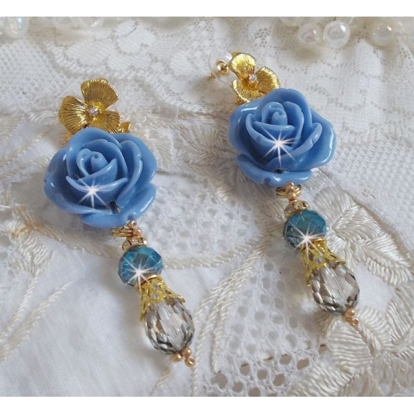 Bell'issim Pink Blue Bearded Boards gemaakt met Swarovski kristallen en Bohemian Crystal