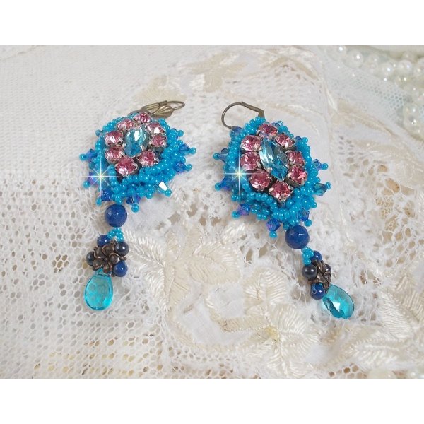 BO Belle Epoque geborduurd met Swarovski kristallen, metalen kralen, ronde parels en rocailles.