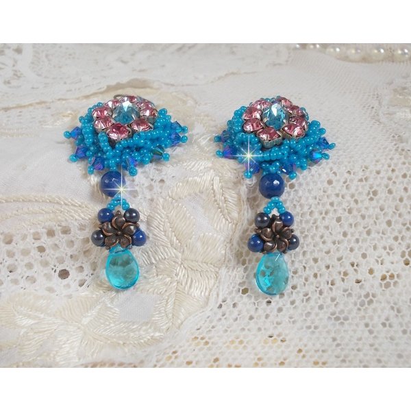 BO Belle Epoque geborduurd met Swarovski kristallen, metalen kralen, ronde parels en rocailles.