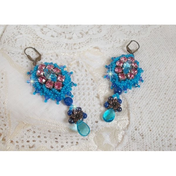 BO Belle Epoque geborduurd met Swarovski kristallen, metalen kralen, ronde parels en rocailles.